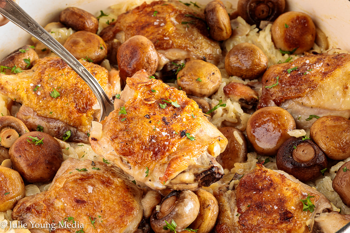 Creamy Chicken and Mushroom Rice