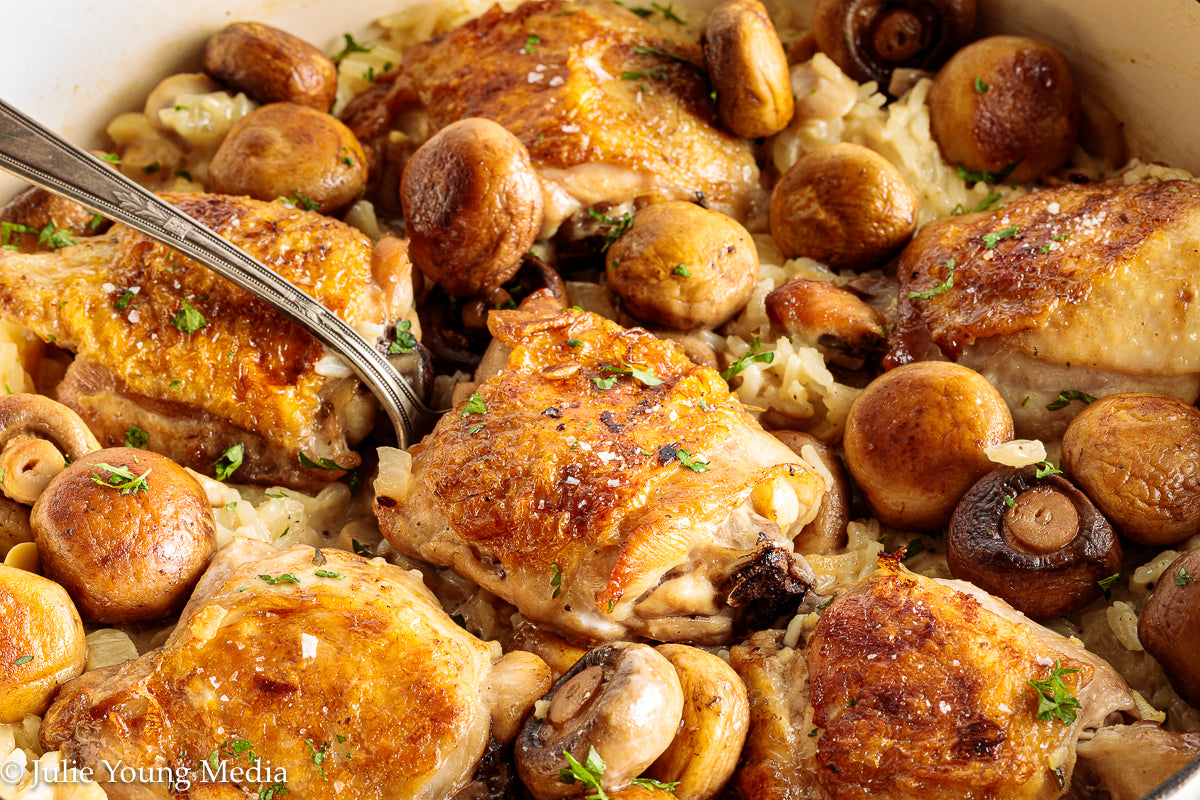 Creamy Chicken and Mushroom Rice