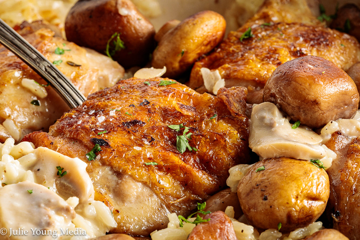 Creamy Chicken and Mushroom Rice