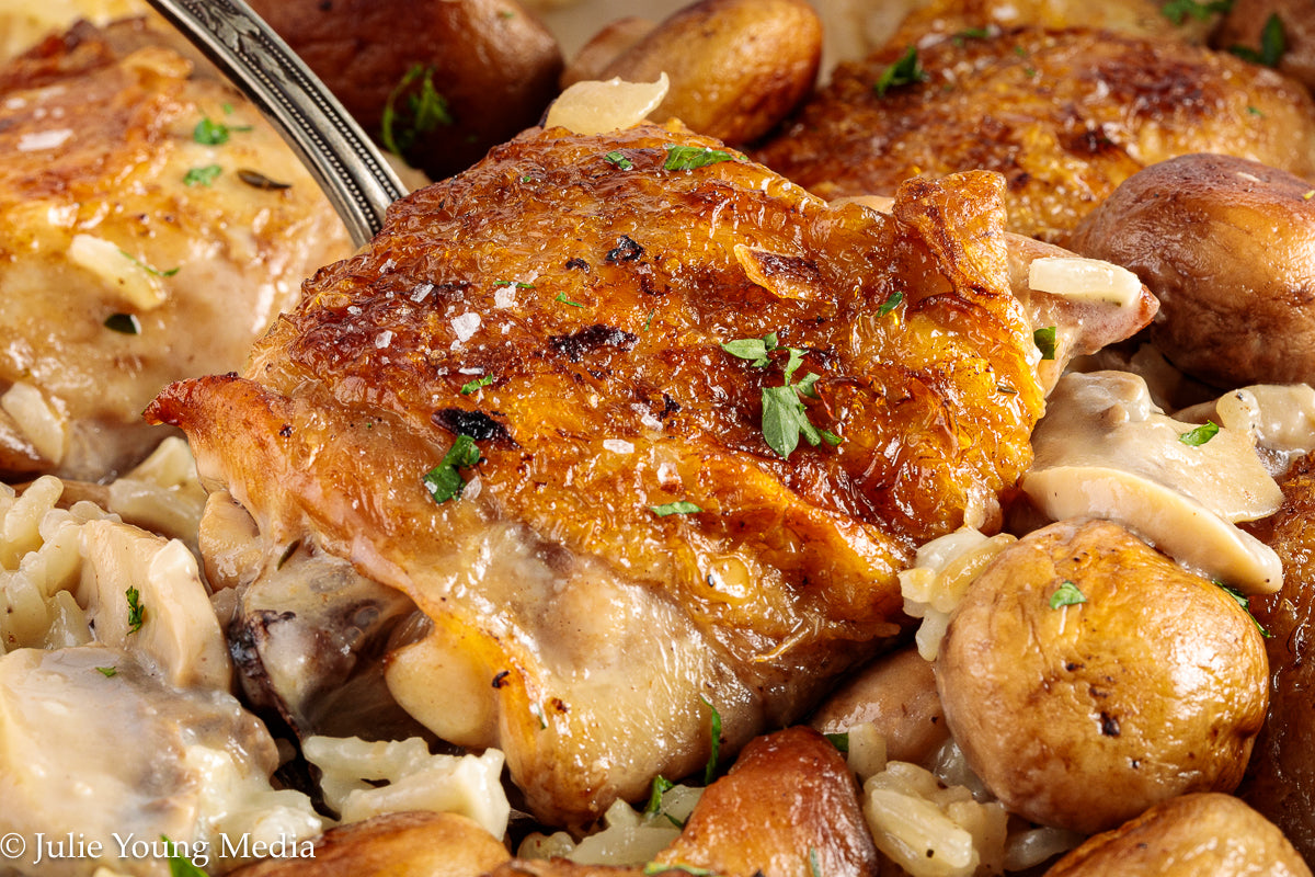Creamy Chicken and Mushroom Rice