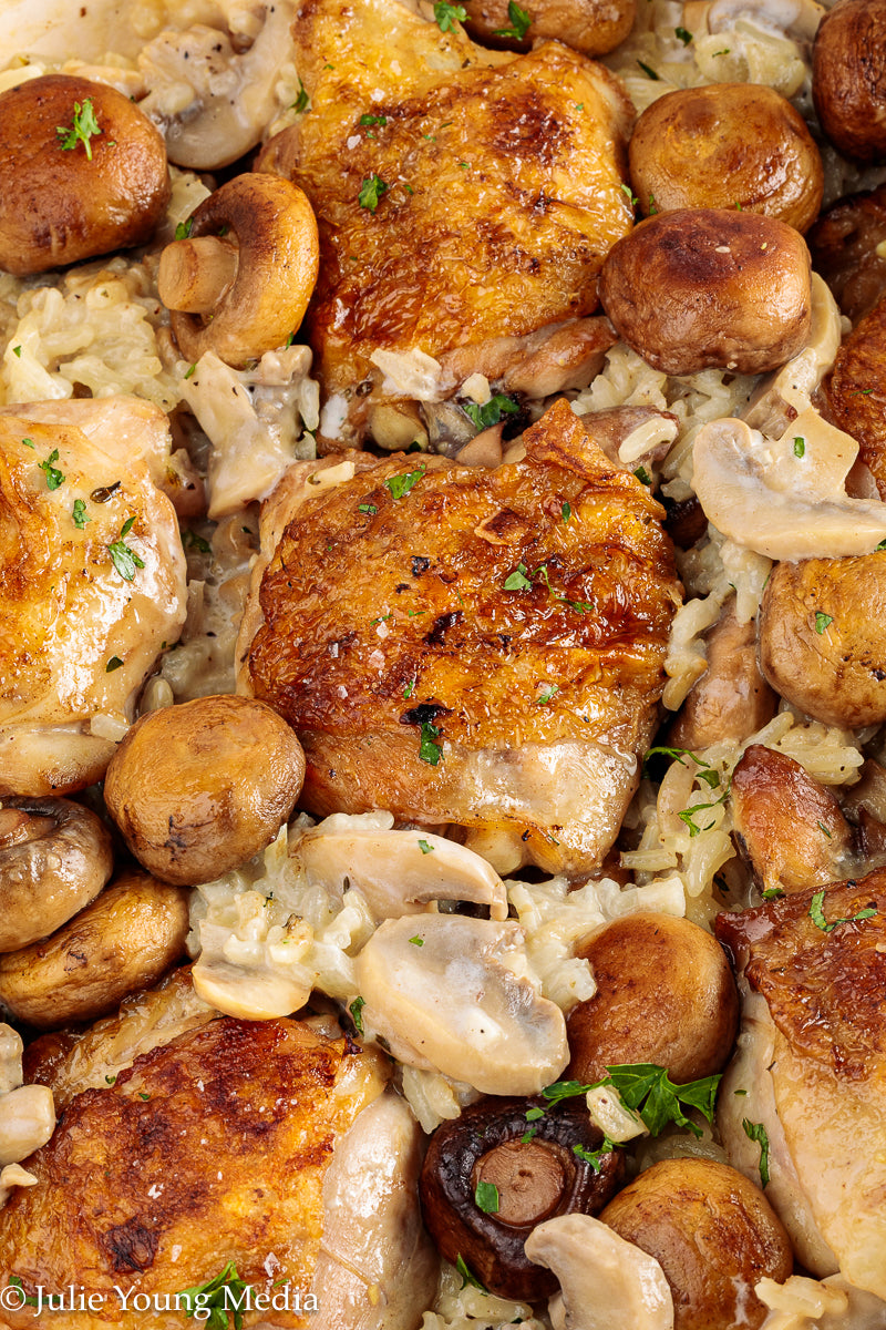 Creamy Chicken and Mushroom Rice