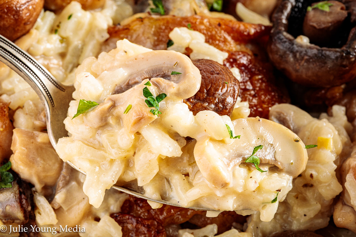 Creamy Chicken and Mushroom Rice