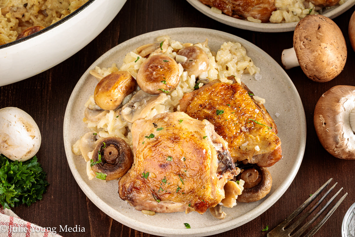 Creamy Chicken and Mushroom Rice