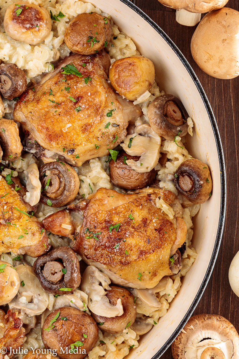Creamy Chicken and Mushroom Rice