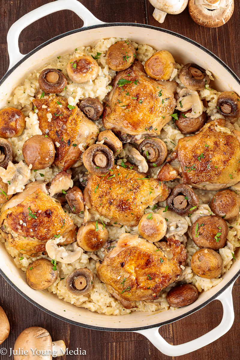 Creamy Chicken and Mushroom Rice