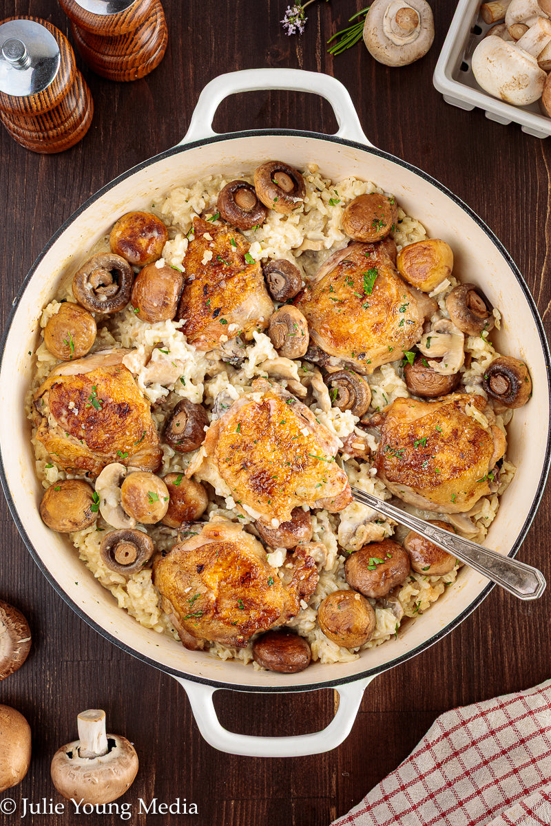 Creamy Chicken and Mushroom Rice
