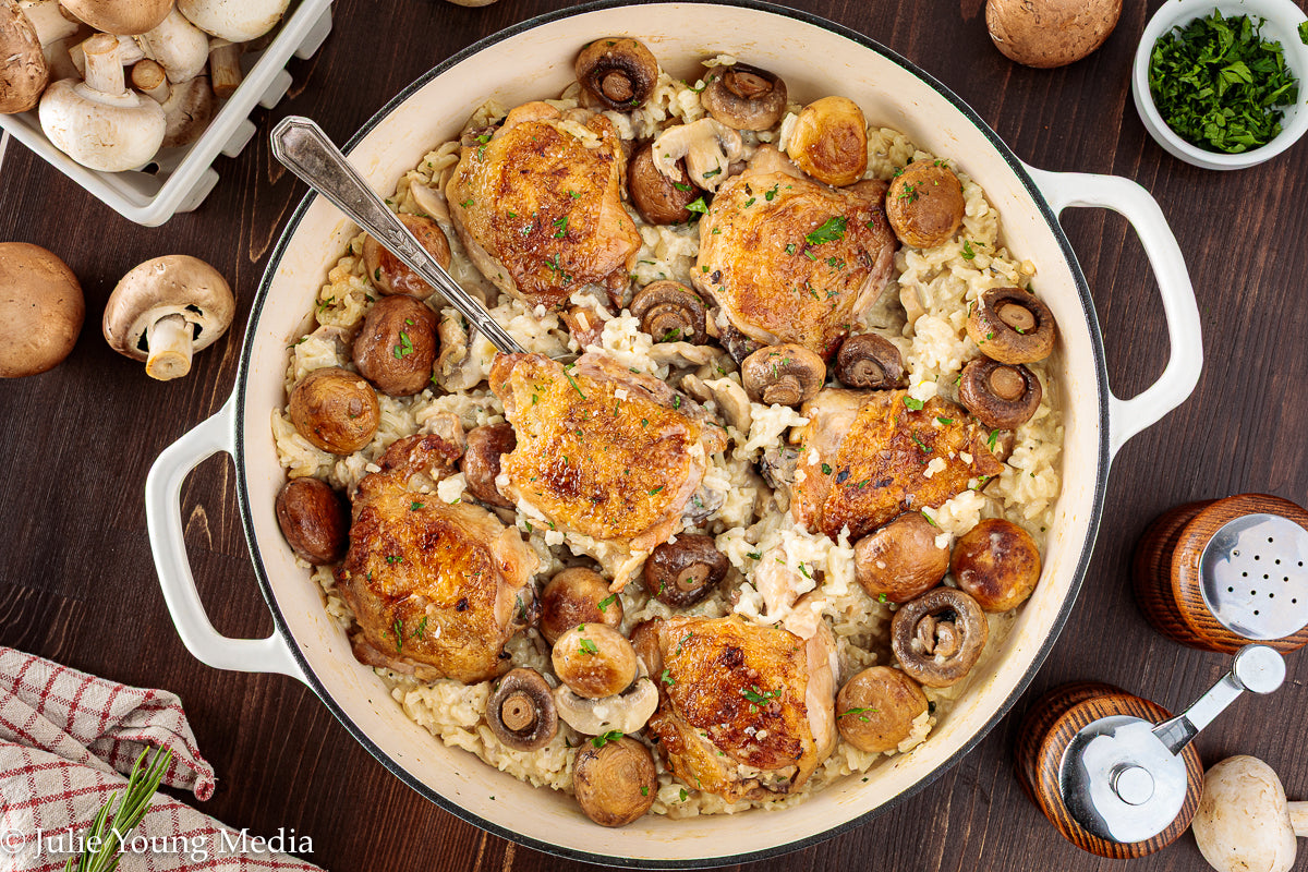 Creamy Chicken and Mushroom Rice