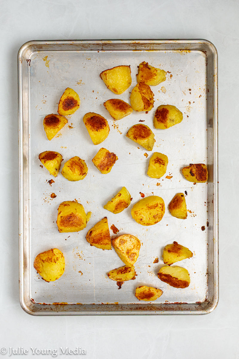 Crispy Pesto Roast Potatoes