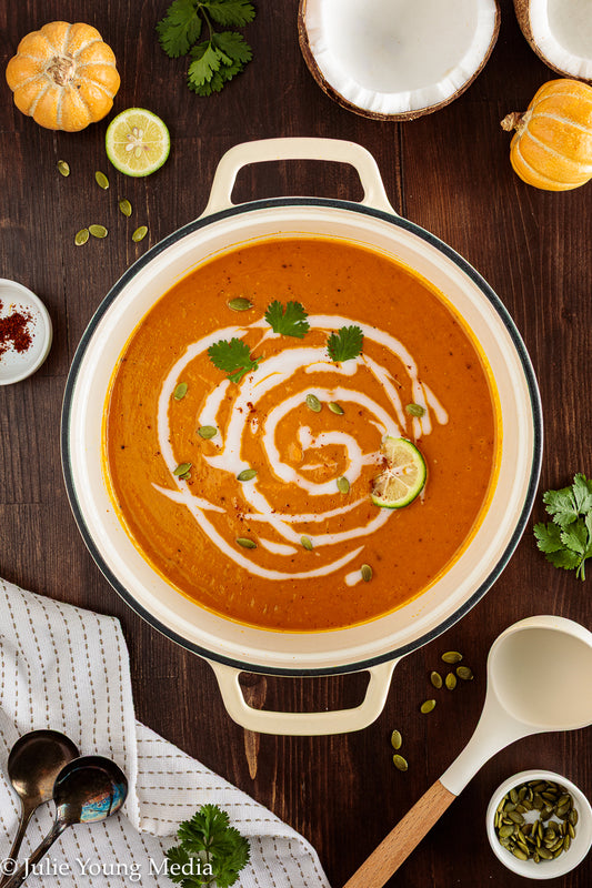 Curried Pumpkin Soup with Coconut Milk