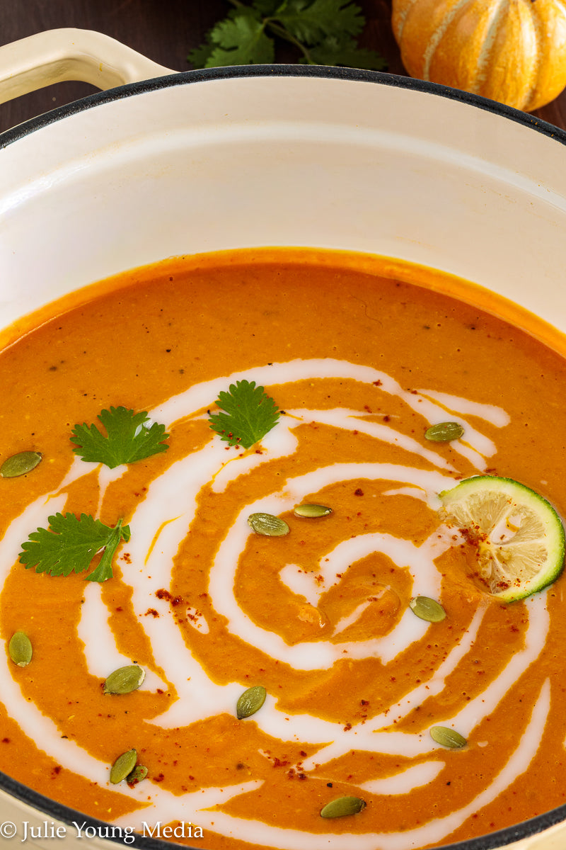 Curried Pumpkin Soup with Coconut Milk