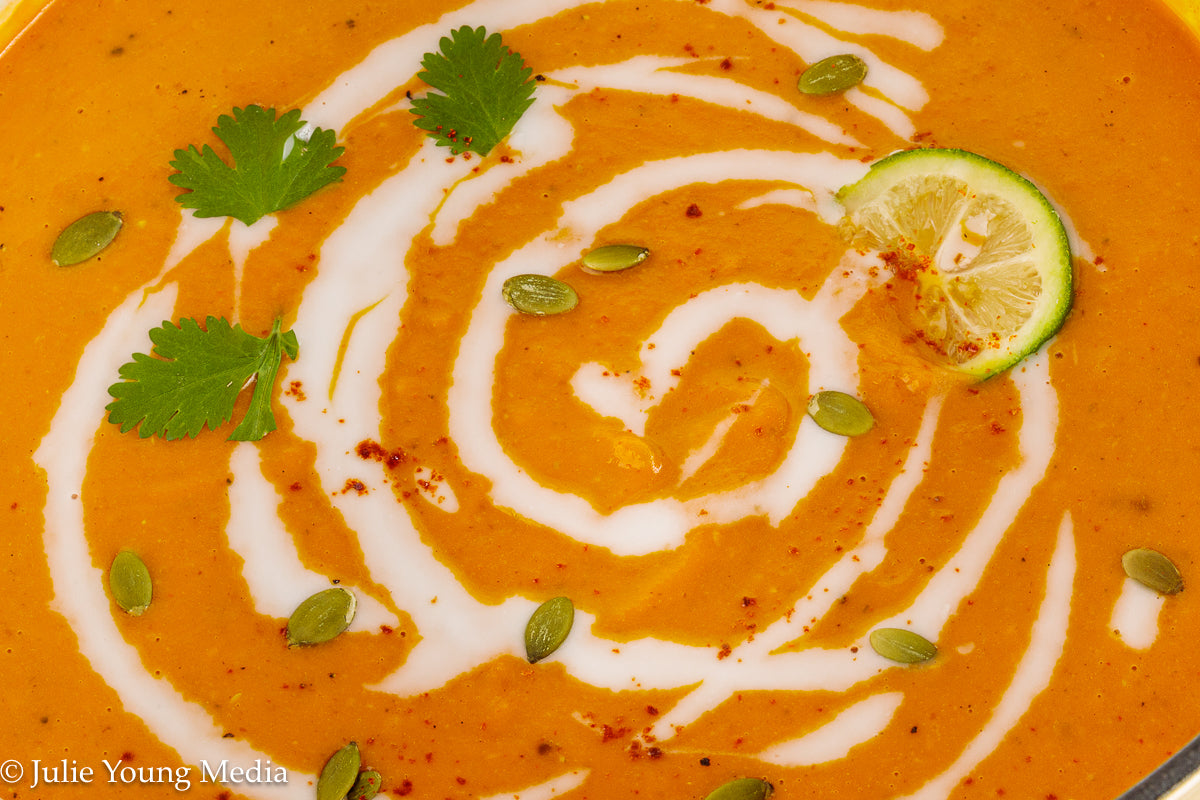 Curried Pumpkin Soup with Coconut Milk