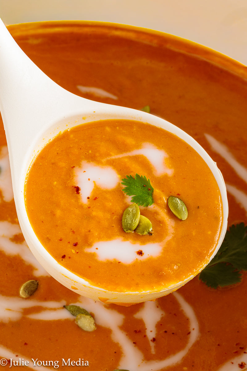 Curried Pumpkin Soup with Coconut Milk