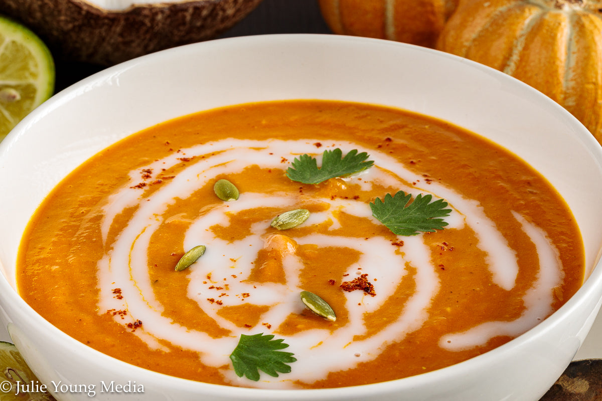 Curried Pumpkin Soup with Coconut Milk