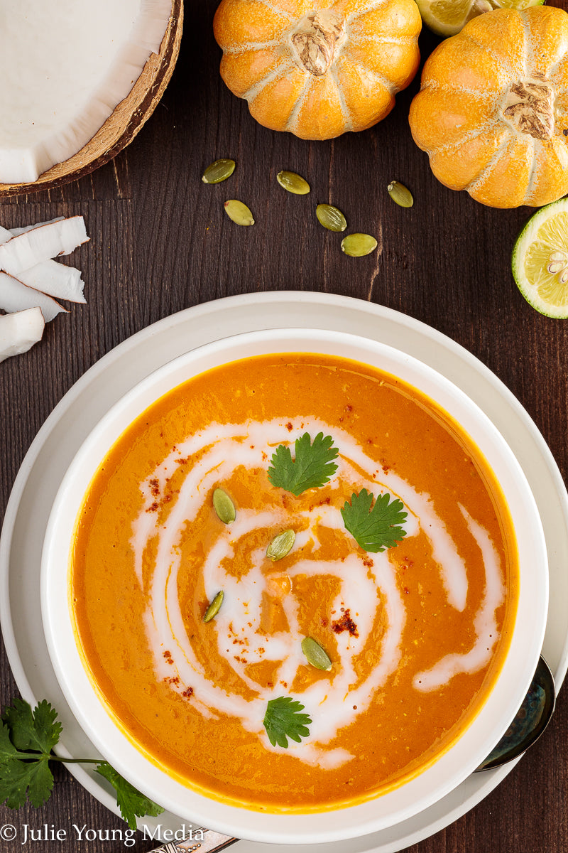 Curried Pumpkin Soup with Coconut Milk