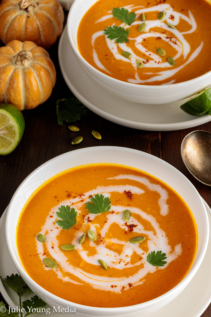 Curried Pumpkin Soup with Coconut Milk