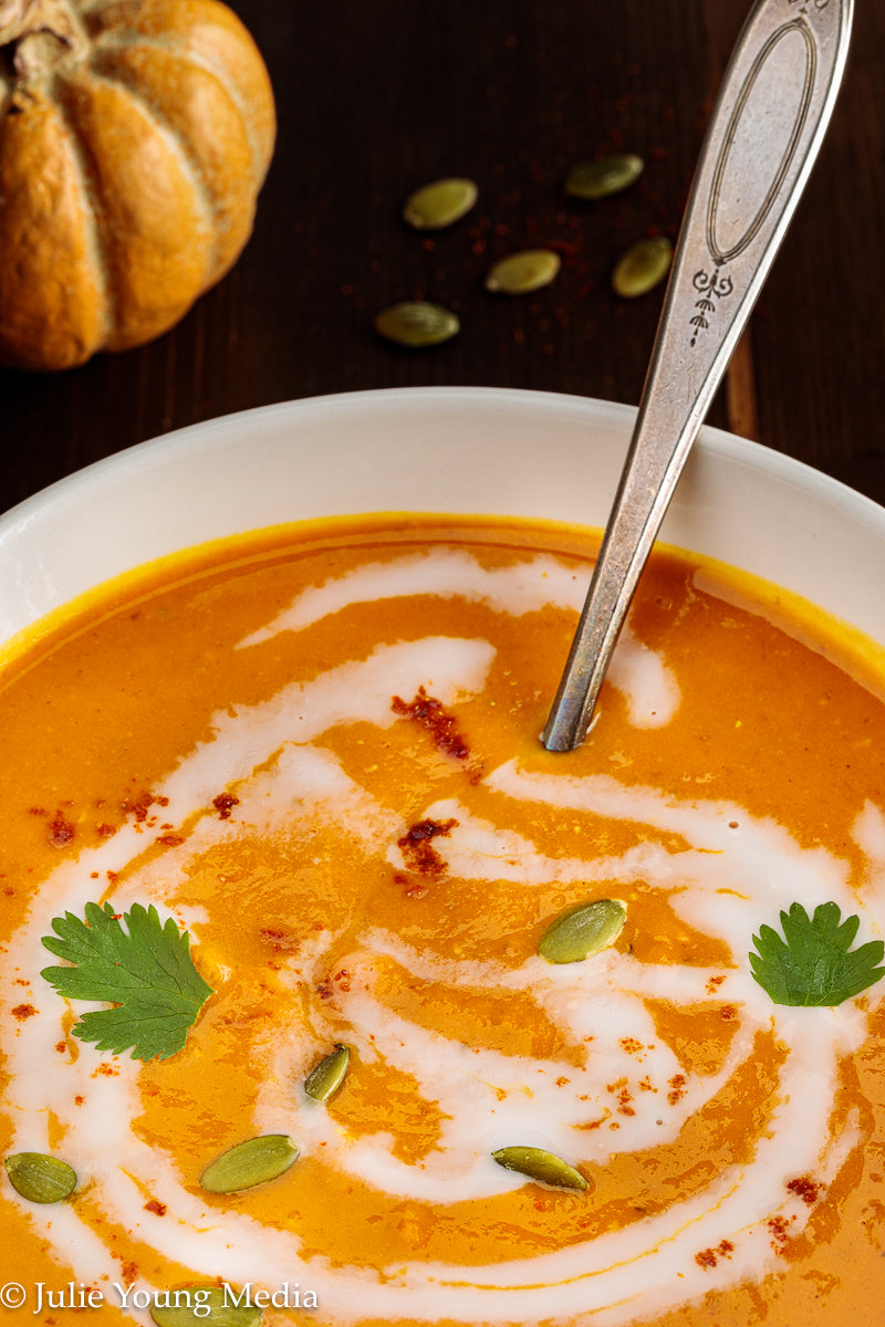 Curried Pumpkin Soup with Coconut Milk