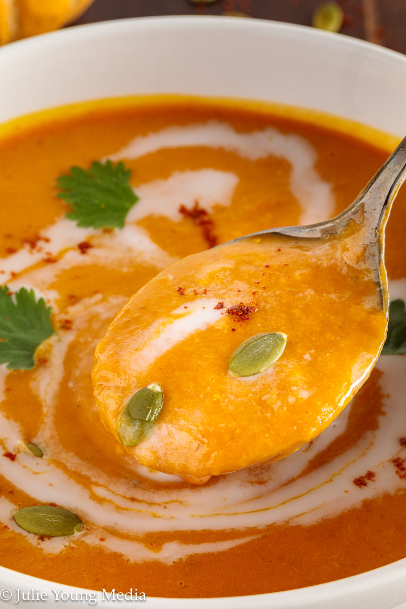 Curried Pumpkin Soup with Coconut Milk