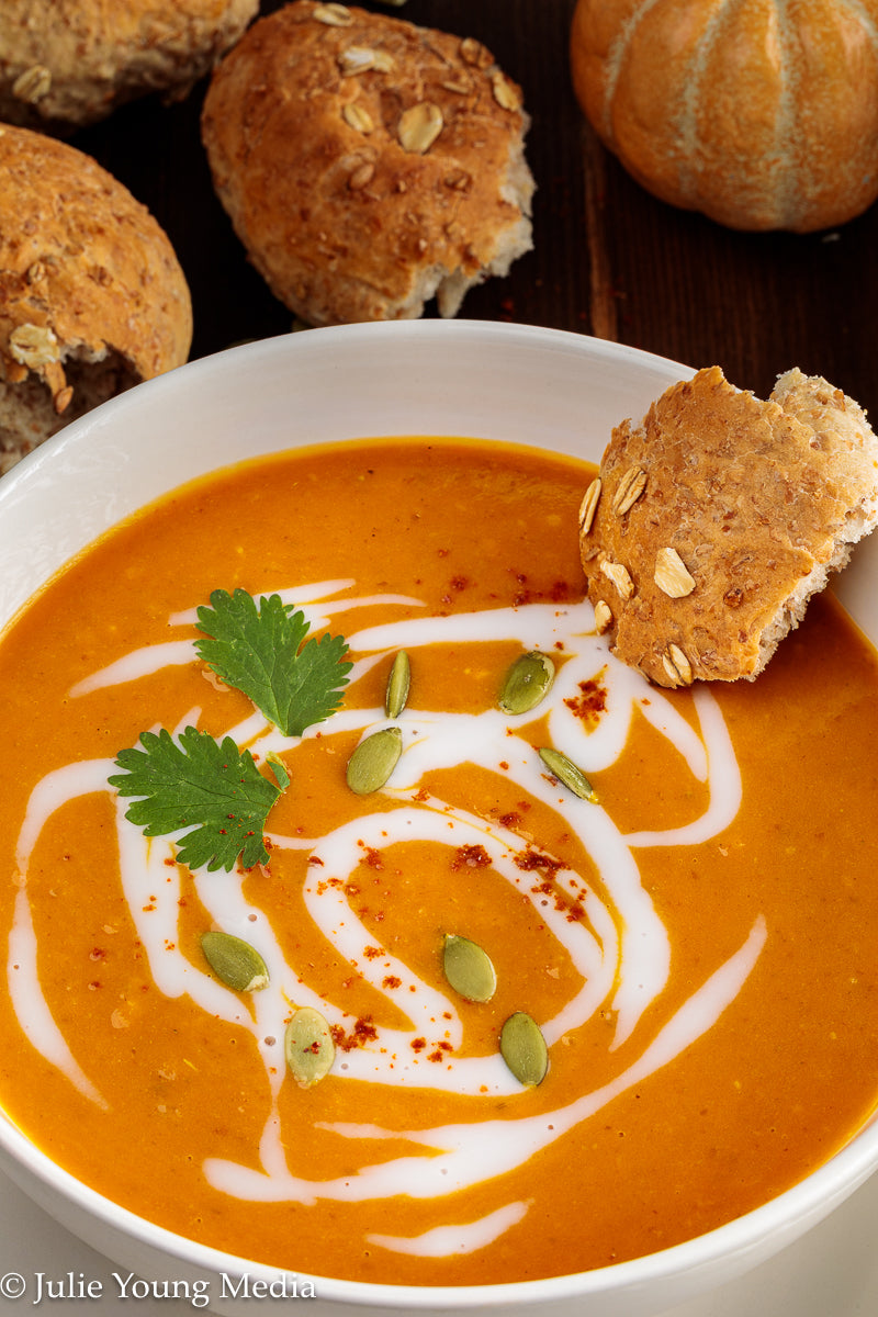Curried Pumpkin Soup with Coconut Milk