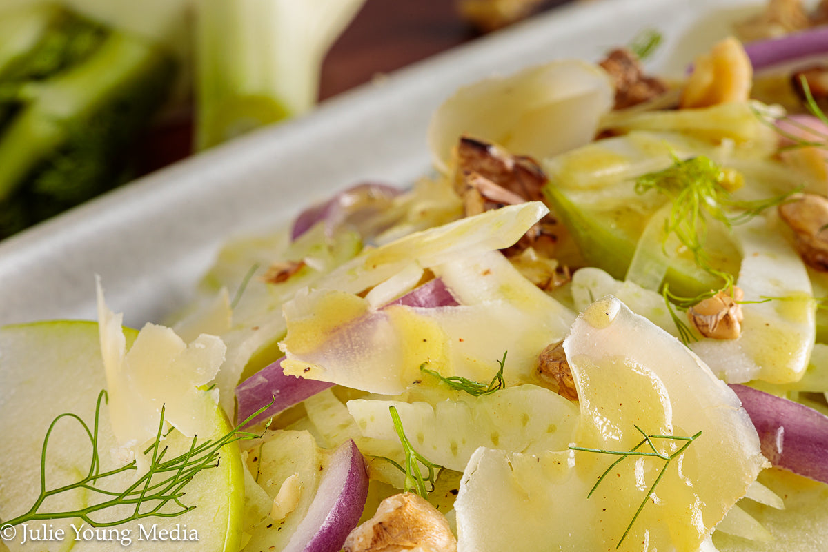 Apple Fennel Salad with Walnuts and Gruyere