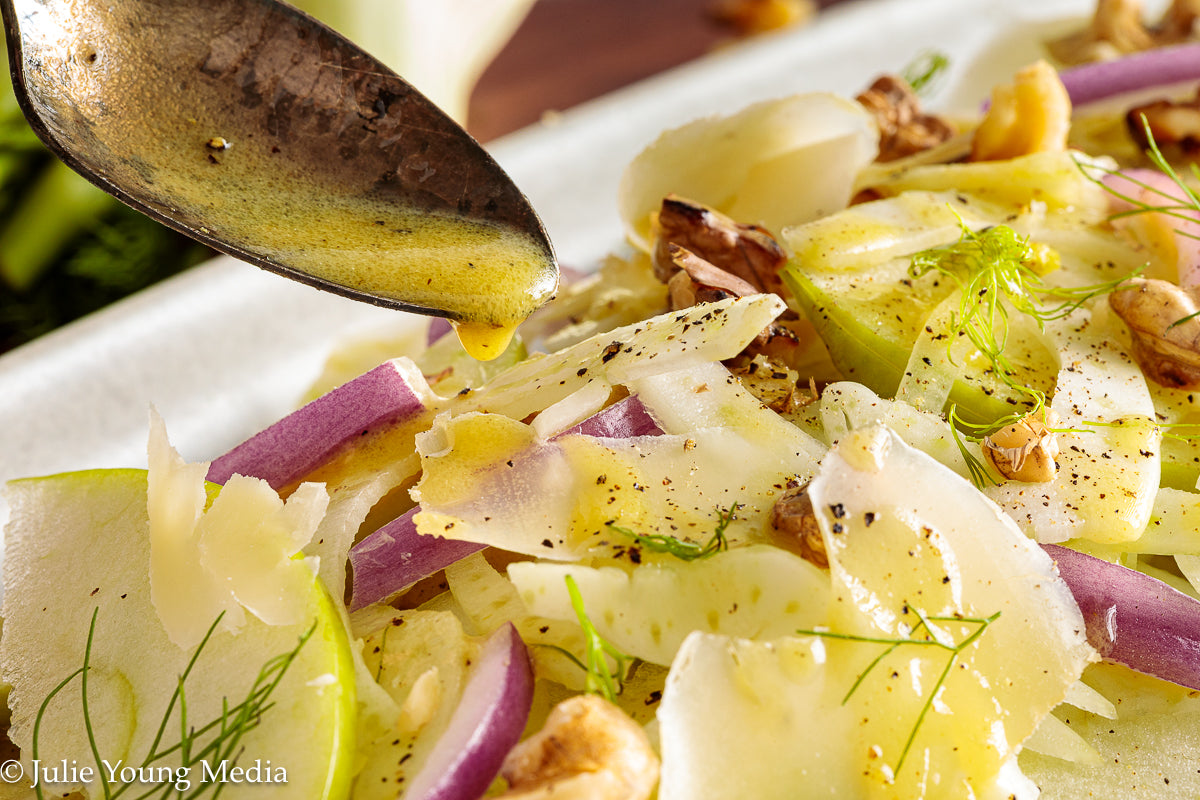 Apple Fennel Salad with Walnuts and Gruyere