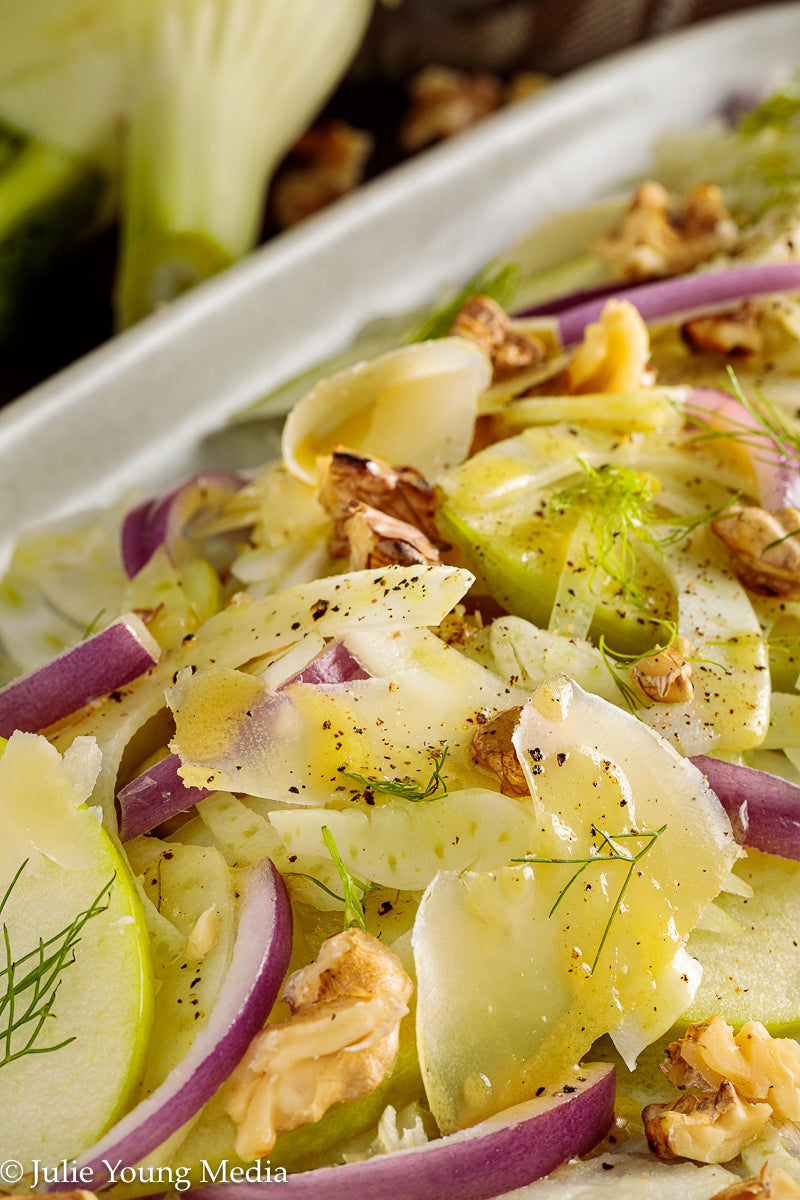 Apple Fennel Salad with Walnuts and Gruyere