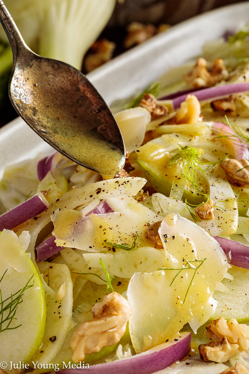 Apple Fennel Salad with Walnuts and Gruyere