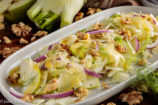 Apple Fennel Salad with Walnuts and Gruyere