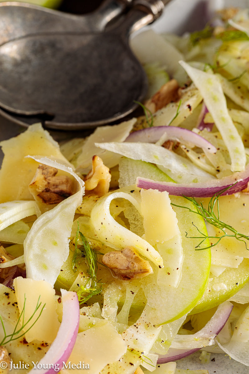 Apple Fennel Salad with Walnuts and Gruyere