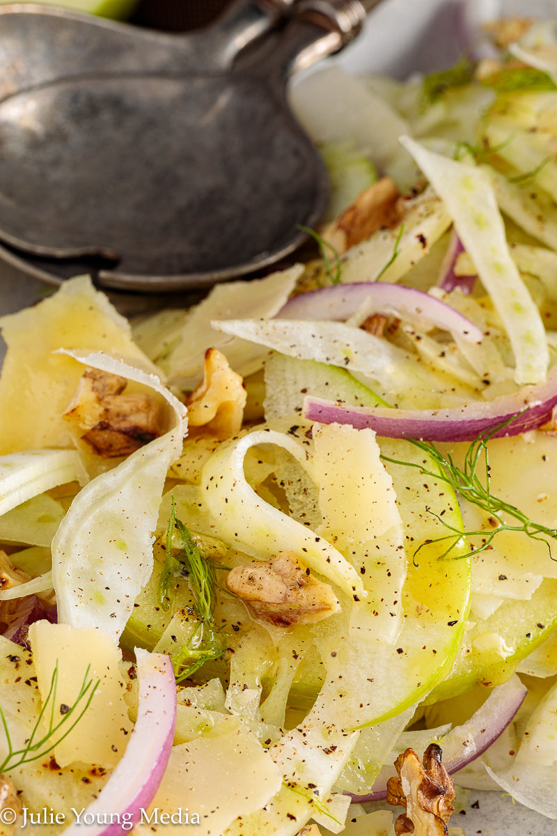 Apple Fennel Salad with Walnuts and Gruyere