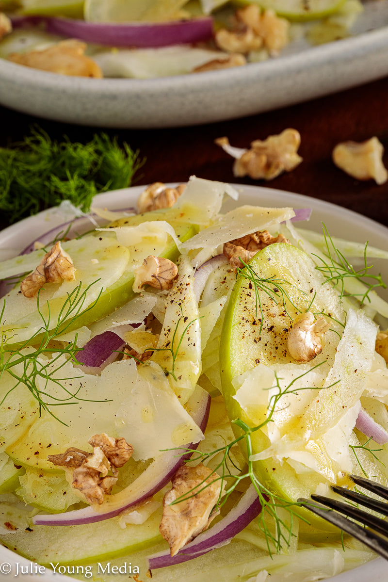 Apple Fennel Salad with Walnuts and Gruyere