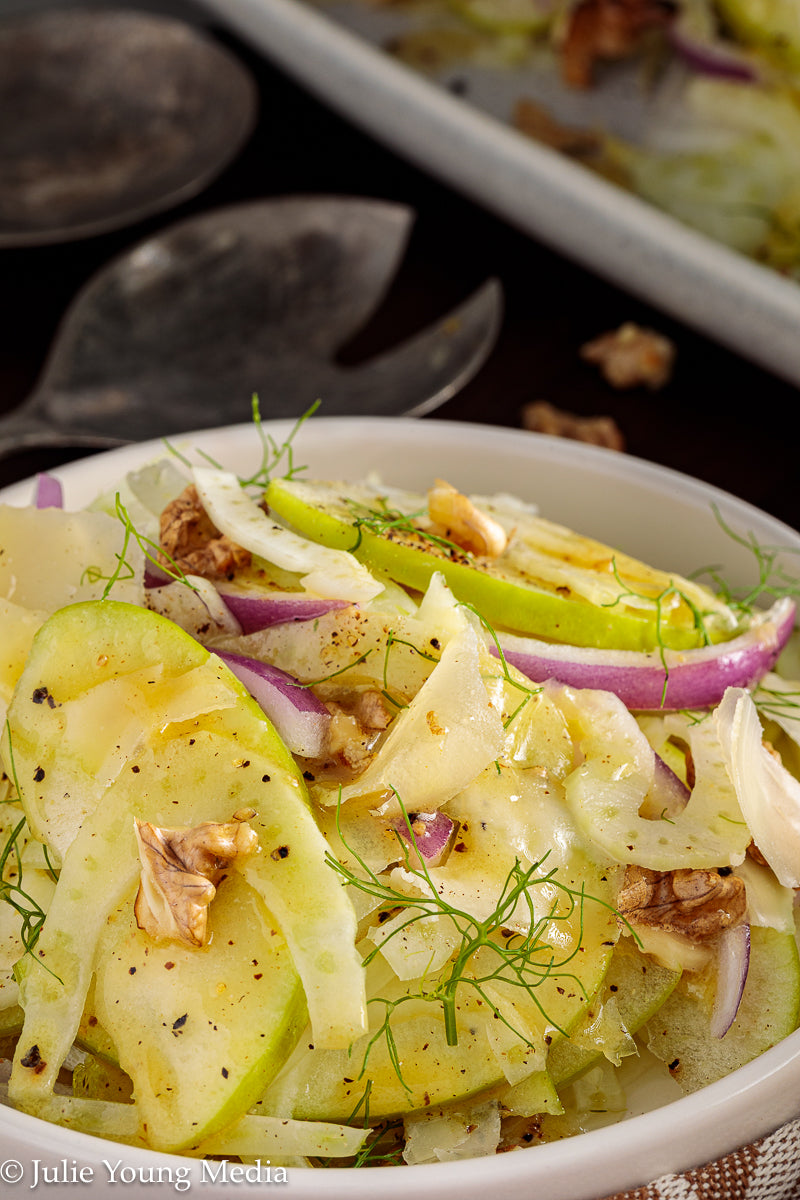Apple Fennel Salad with Walnuts and Gruyere