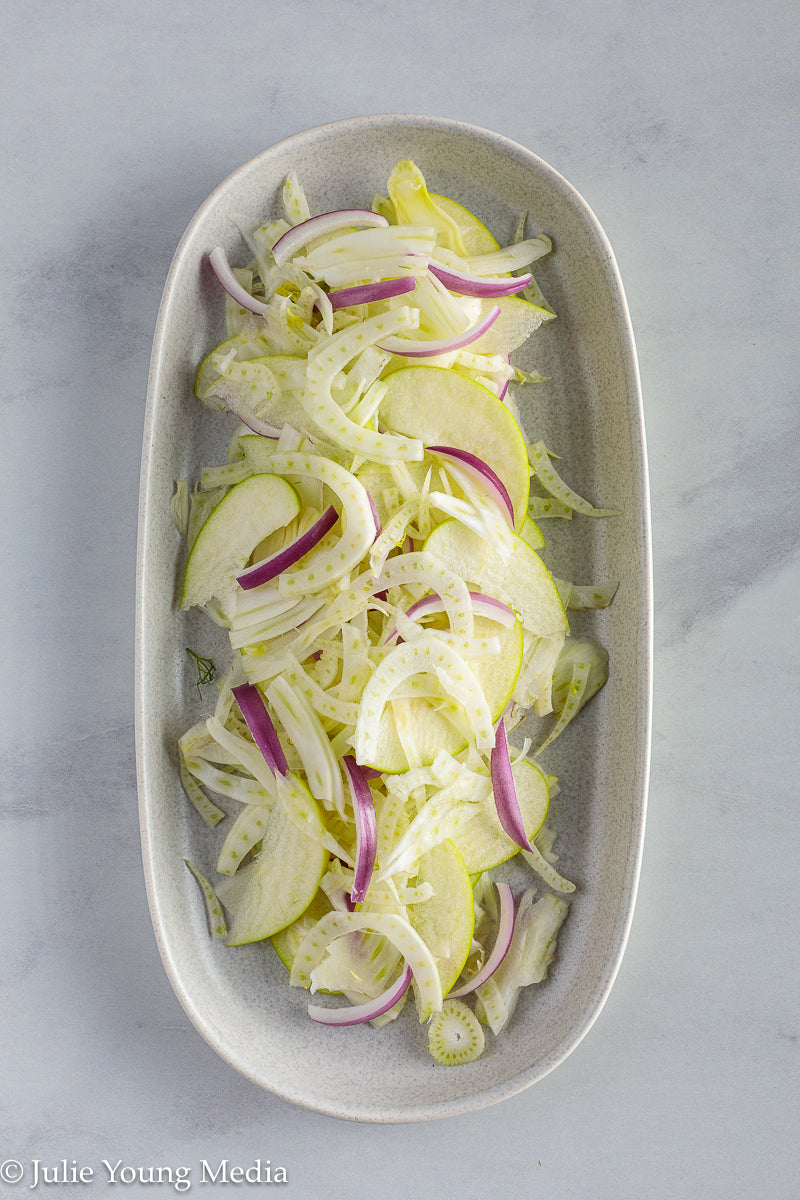 Apple Fennel Salad with Walnuts and Gruyere
