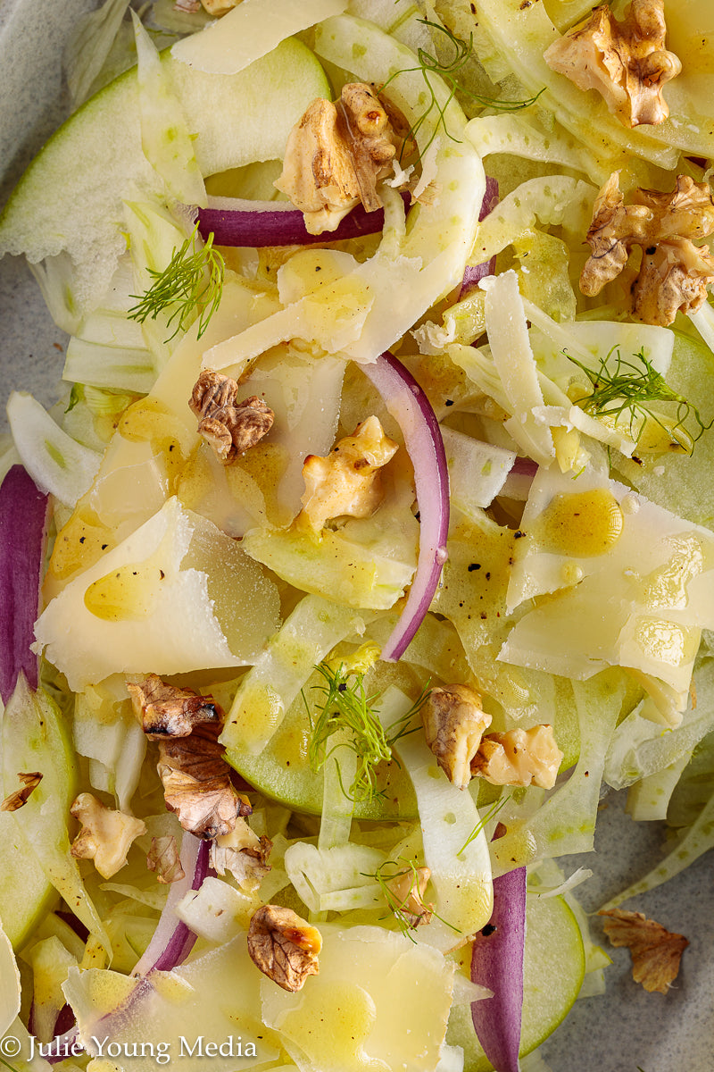Apple Fennel Salad with Walnuts and Gruyere