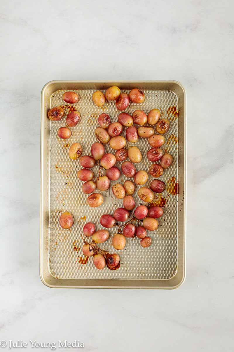 Gnocchi with Gorgonzola, Roast Grapes, and Arugula