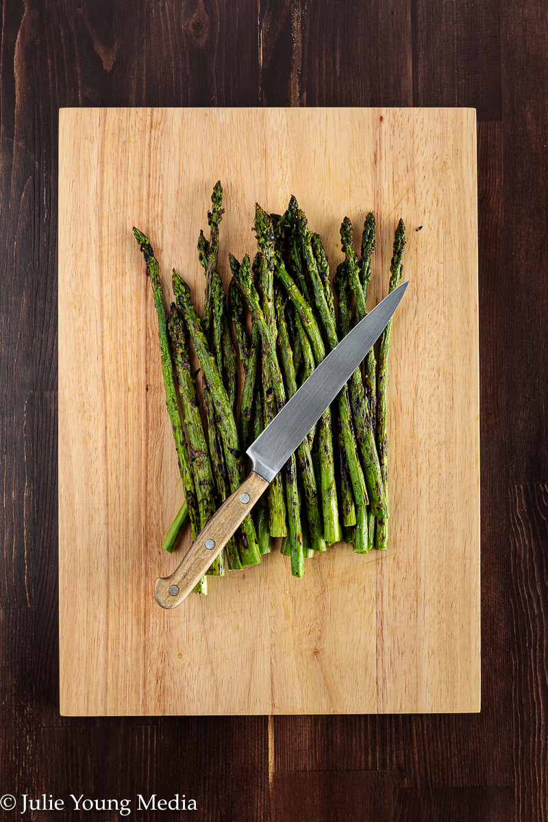 Grilled Asparagus Salad with Walnuts Feta and Herbs
