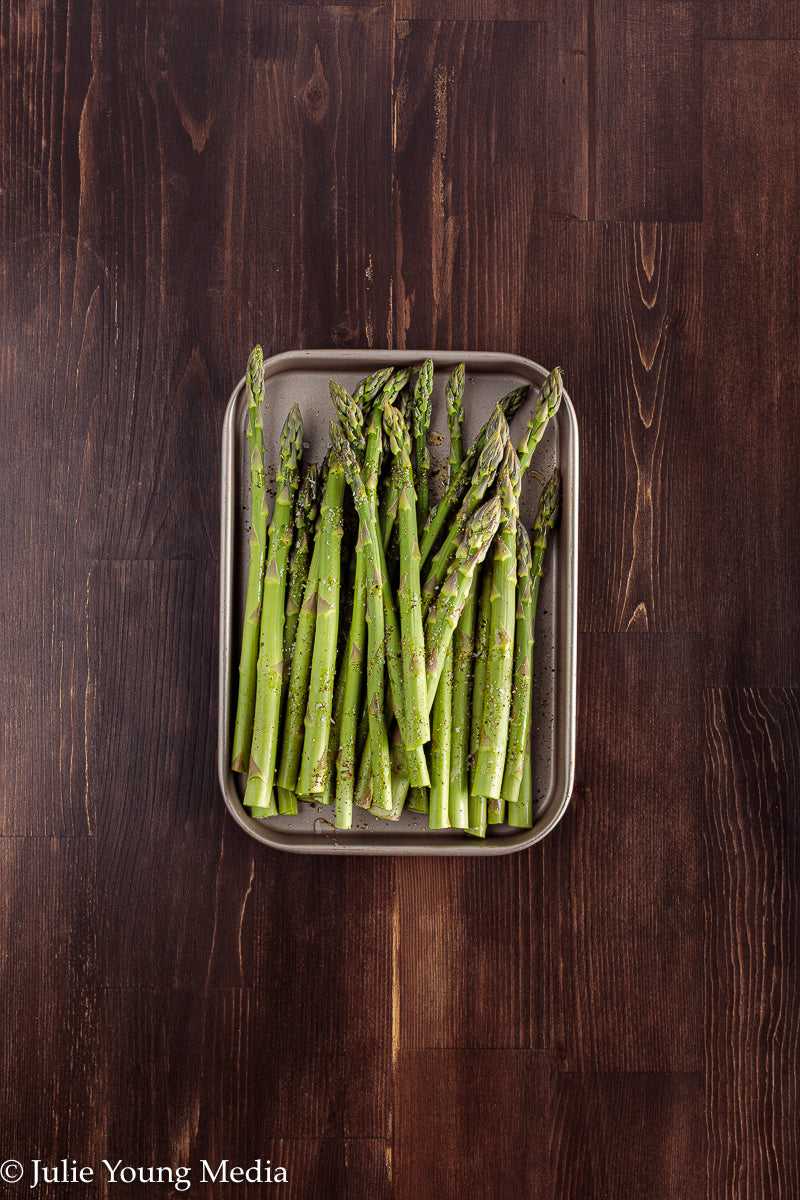Grilled Asparagus Salad with Walnuts Feta and Herbs
