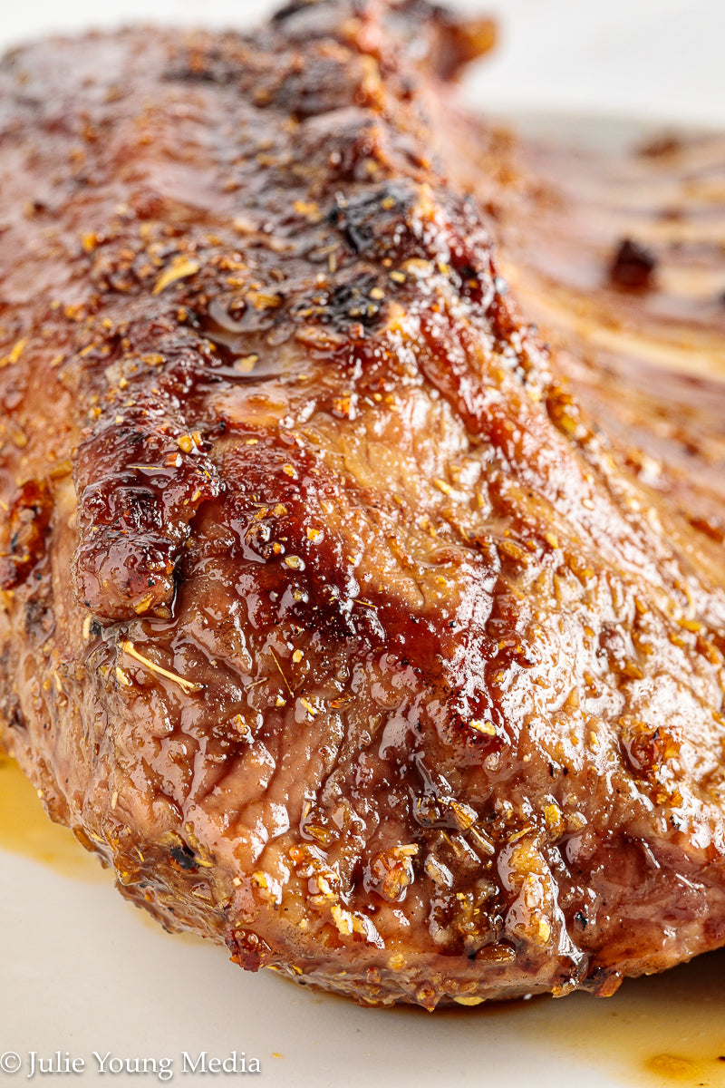 Grilled Rack of Lamb with Pomegranate Molasses Glaze