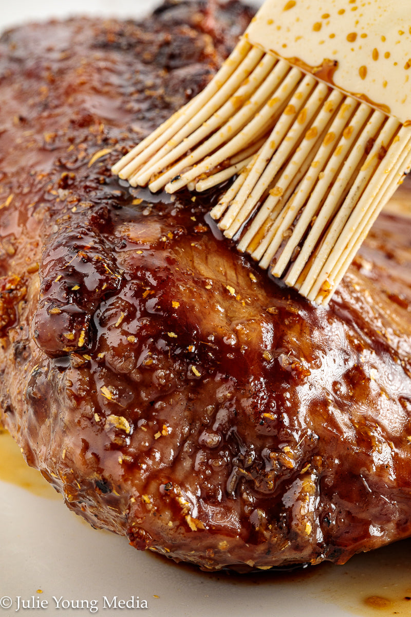 Grilled Rack of Lamb with Pomegranate Molasses Glaze