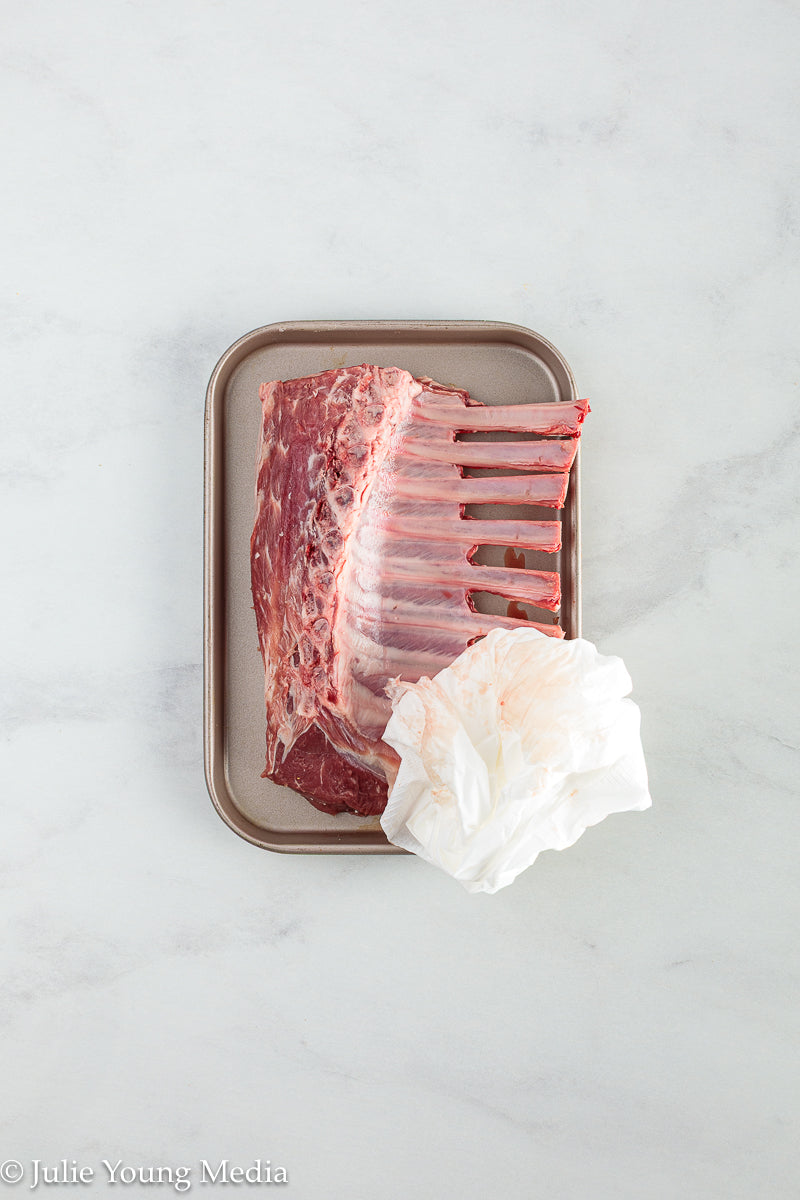 Grilled Rack of Lamb with Pomegranate Molasses Glaze