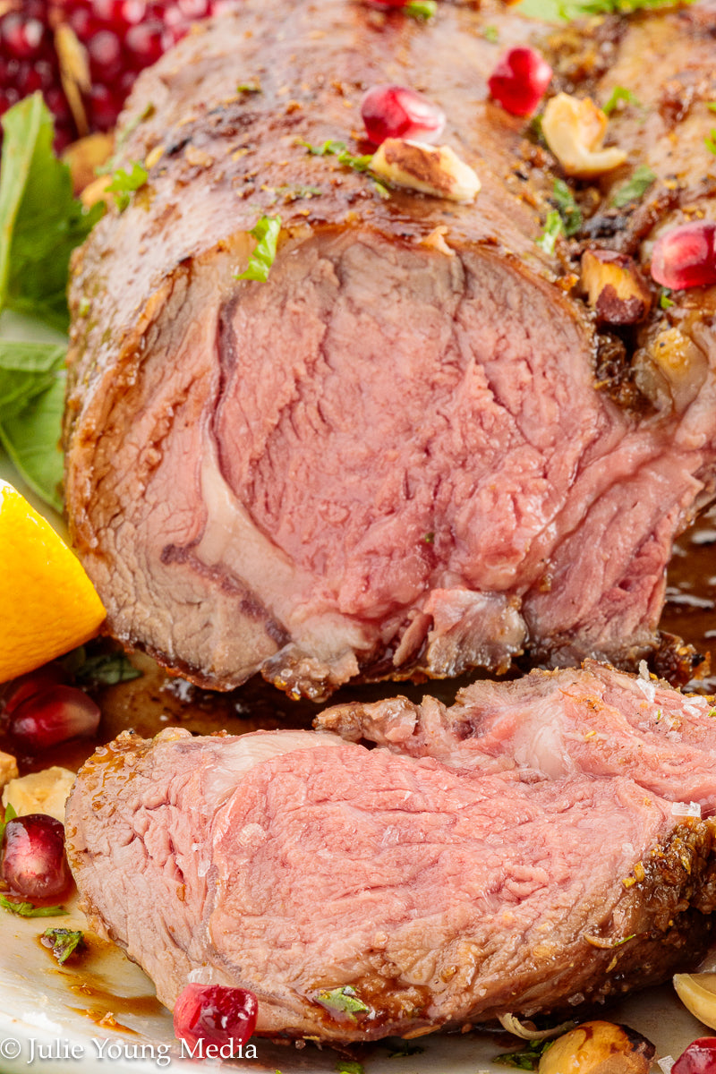 Grilled Rack of Lamb with Pomegranate Molasses Glaze