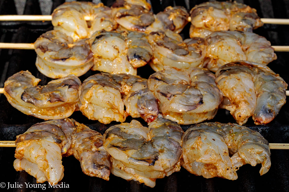 Grilled Shrimp Salad with Creamy Lime and Black Pepper Dressing
