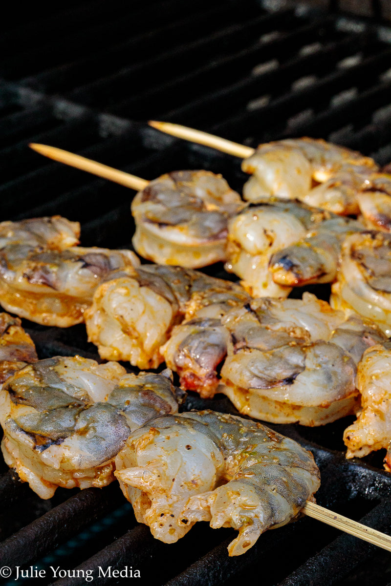 Grilled Shrimp Salad with Creamy Lime and Black Pepper Dressing