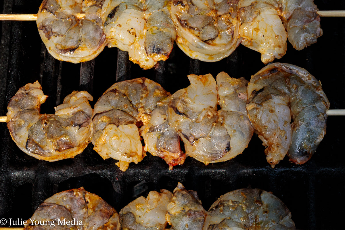 Grilled Shrimp Salad with Creamy Lime and Black Pepper Dressing