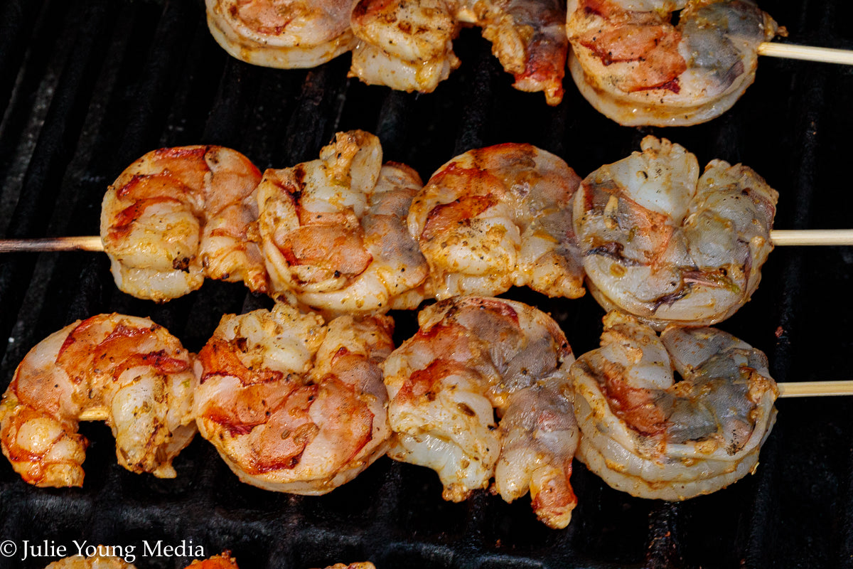 Grilled Shrimp Salad with Creamy Lime and Black Pepper Dressing