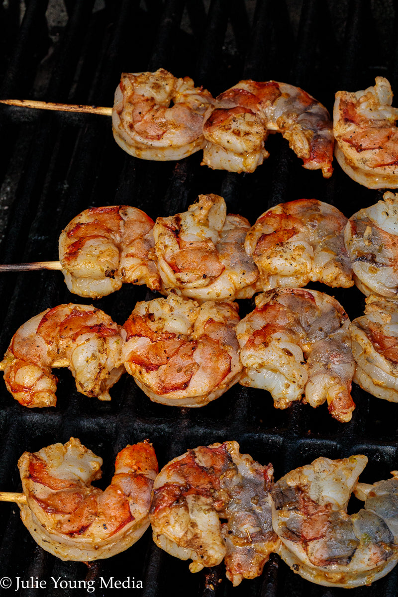 Grilled Shrimp Salad with Creamy Lime and Black Pepper Dressing