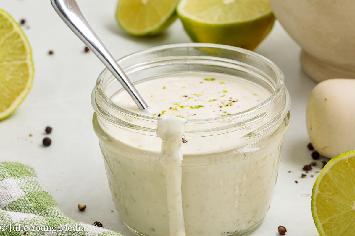 Grilled Shrimp Salad with Creamy Lime and Black Pepper Dressing