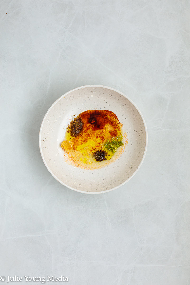 Grilled Shrimp Salad with Creamy Lime and Black Pepper Dressing