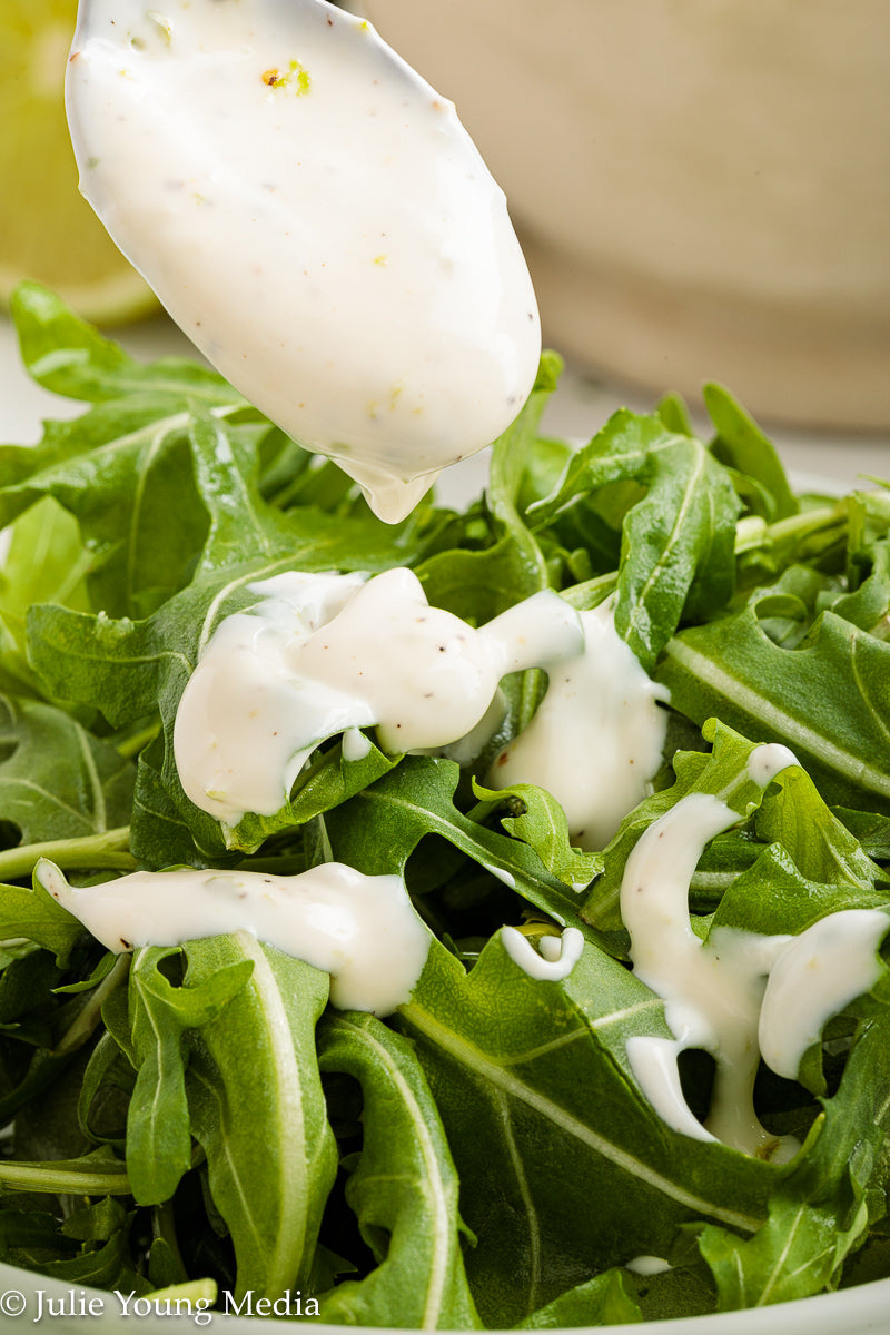 Grilled Shrimp Salad with Creamy Lime and Black Pepper Dressing