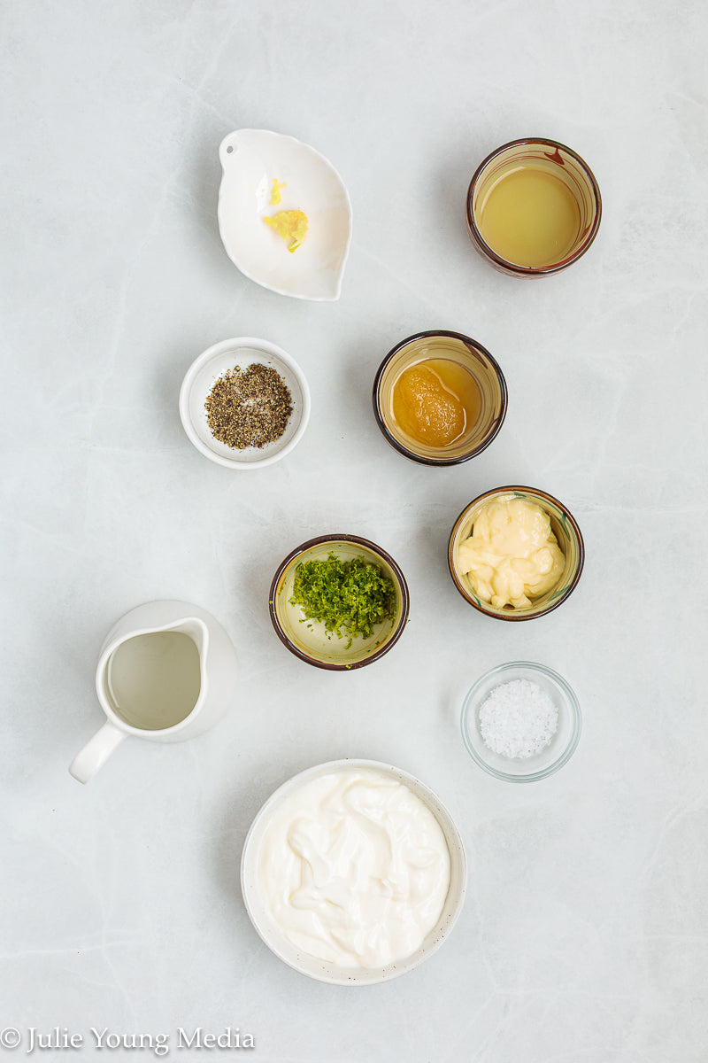 Grilled Shrimp Salad with Creamy Lime and Black Pepper Dressing