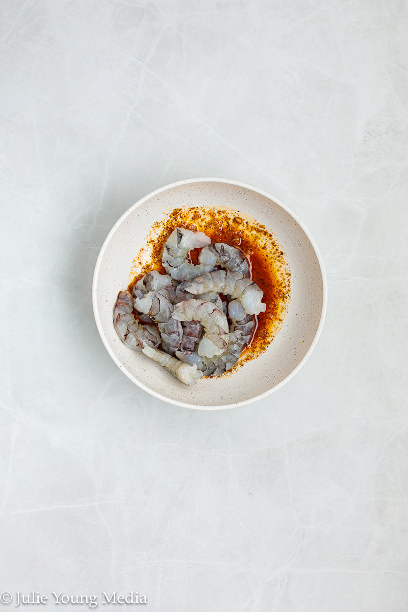 Grilled Shrimp Salad with Creamy Lime and Black Pepper Dressing